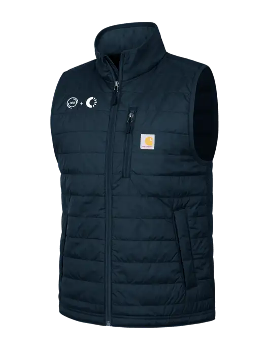 Carhartt Dark Navy Gilliam Vest w/365 Cantaloupe Logo