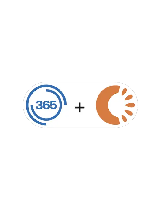 Large Decal (approx 23-36 sq in) w/365 Cantaloupe Logo
