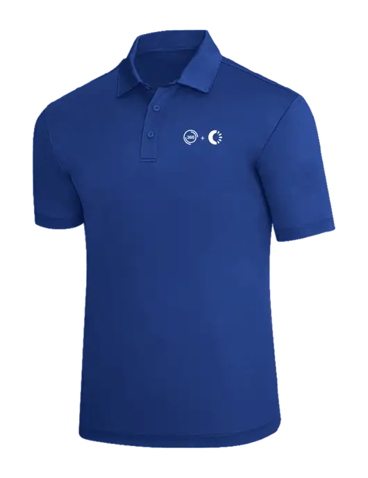 Dark Royal Silk Touch Polo w/365 Cantaloupe Logo