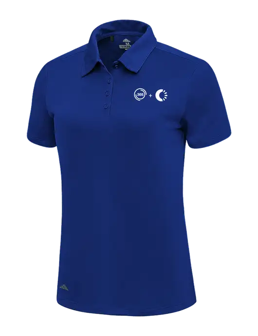 Adidas Dark Royal Womens Ultimate Solid Polo w/365 Cantaloupe Logo